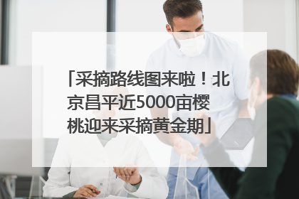 采摘路线图来啦！北京昌平近5000亩樱桃迎来采摘黄金期
