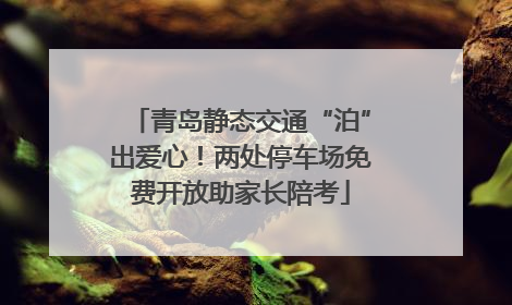 青岛静态交通“泊”出爱心！两处停车场免费开放助家长陪考
