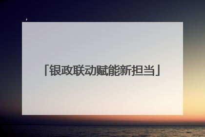 银政联动赋能新担当