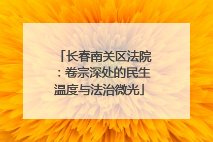 长春南关区法院：卷宗深处的民生温度与法治微光