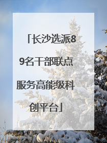 长沙选派89名干部联点服务高能级科创平台