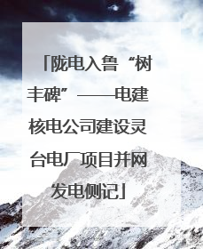 陇电入鲁“树丰碑”——电建核电公司建设灵台电厂项目并网发电侧记