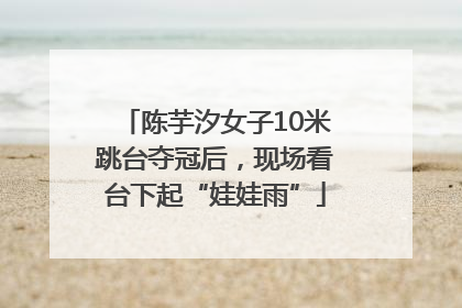陈芋汐女子10米跳台夺冠后，现场看台下起“娃娃雨”
