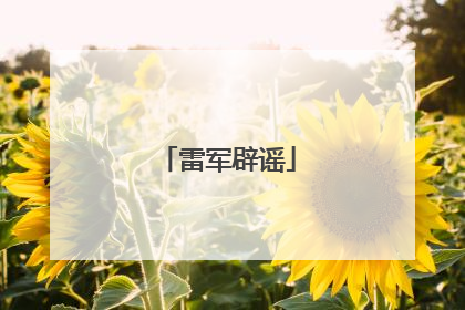 雷军辟谣