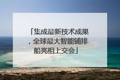 集成最新技术成果，全球最大智能铺排船亮相上交会