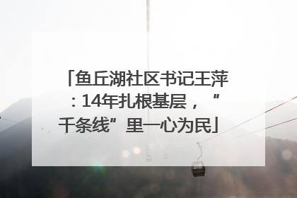 鱼丘湖社区书记王萍：14年扎根基层，“千条线”里一心为民
