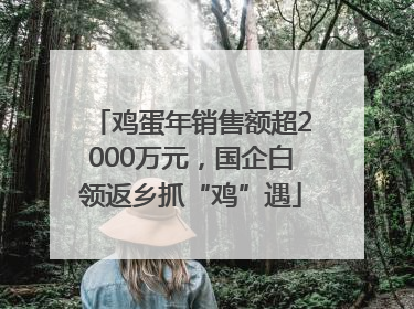 鸡蛋年销售额超2000万元，国企白领返乡抓“鸡”遇