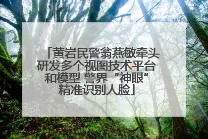 黄岩民警翁燕敏牵头研发多个视图技术平台和模型 警界“神眼”精准识别人脸