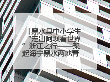 黑水县中小学生“走出阿坝看世界”浙江之行——架起海宁黑水两地青少年交往交流交融新桥梁