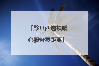 黟县西递镇暖心服务零距离