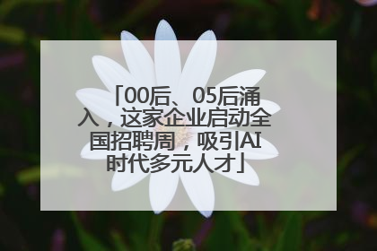 00后、05后涌入，这家企业启动全国招聘周，吸引AI时代多元人才