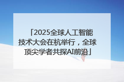2025全球人工智能技术大会在杭举行，全球顶尖学者共探AI前沿