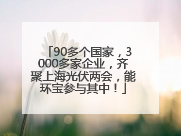 90多个国家，3000多家企业，齐聚上海光伏两会，能环宝参与其中！